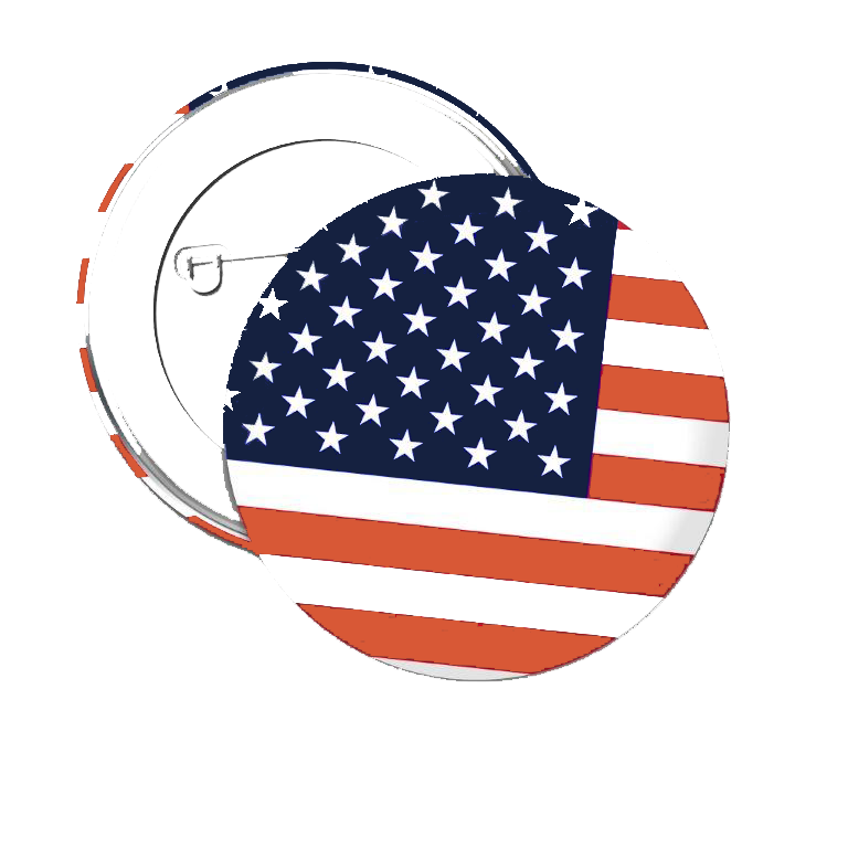 American Flag button