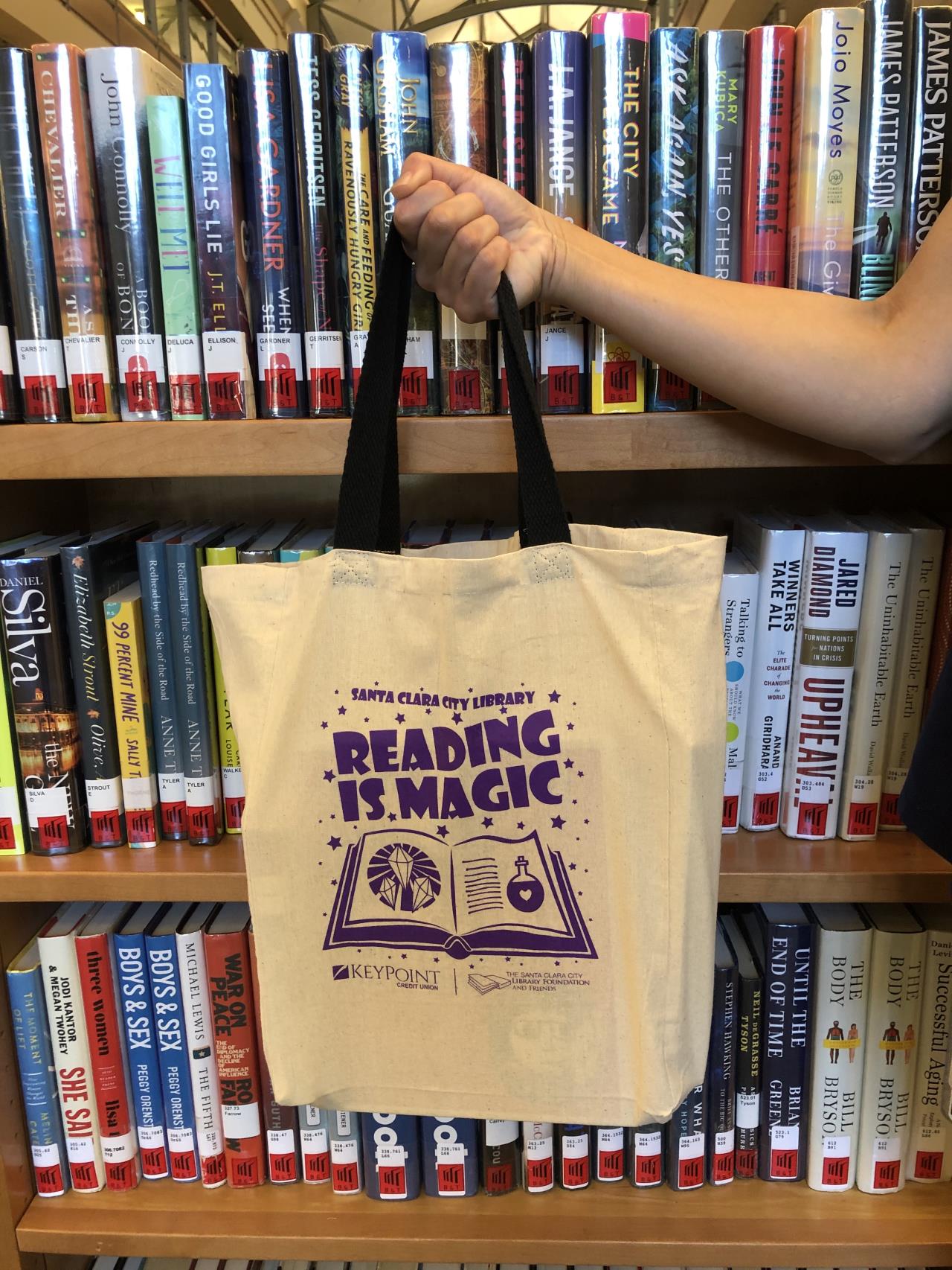 reading is magic tote