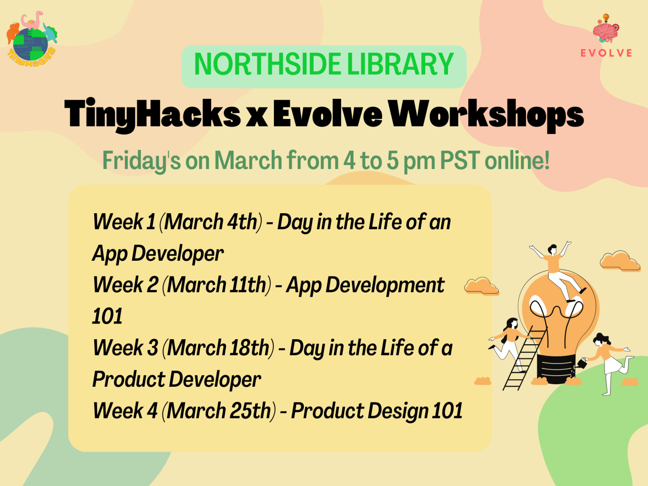 tinyhacks x evolve workshops